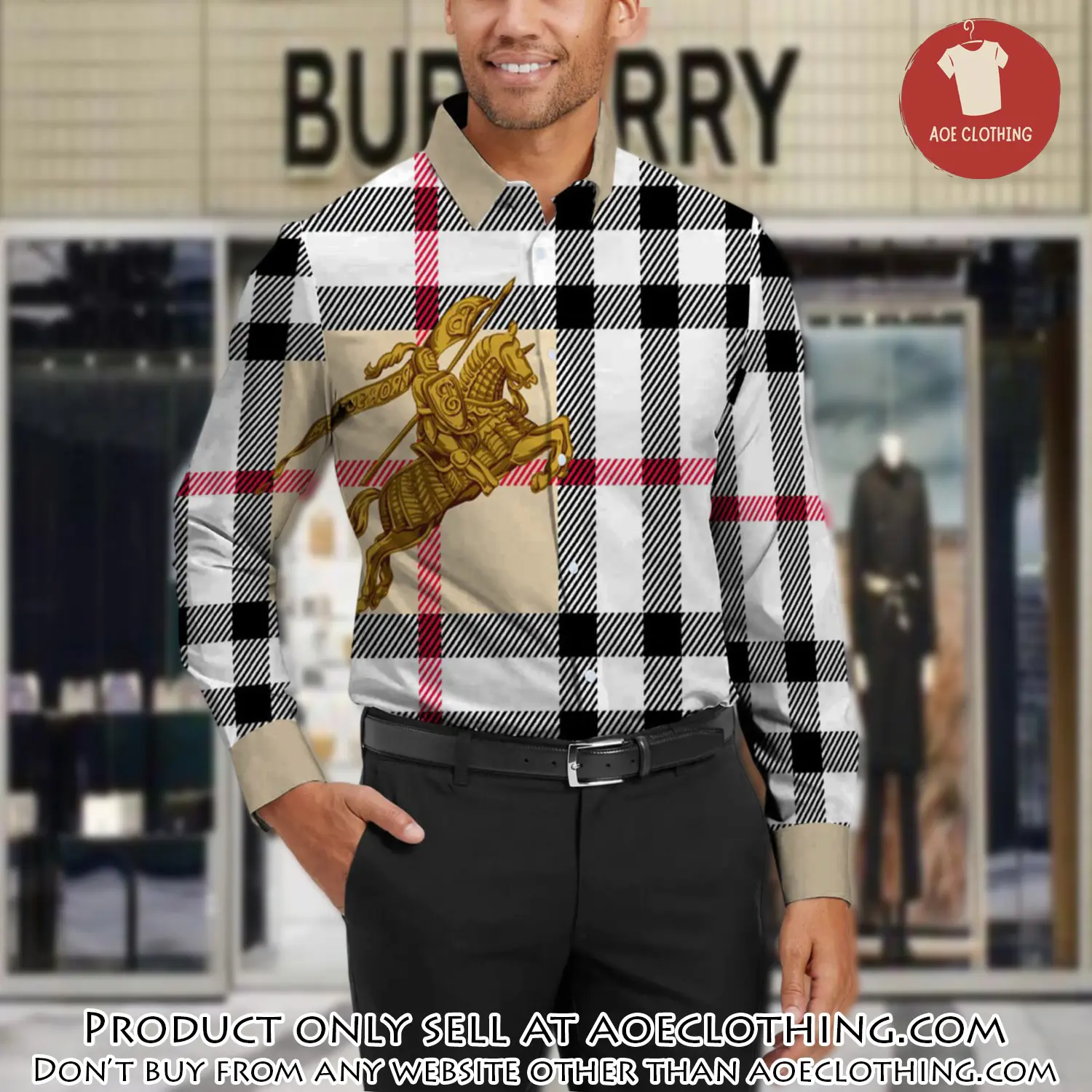 Burberry long sleeves button down shirt for elegant men lsb1003 aoe2343689